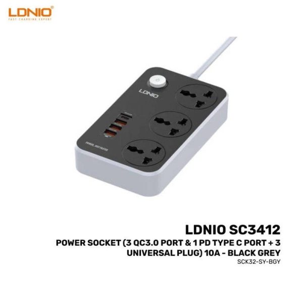 چندراهی برق و USB الدینیو مدل LDNIO SC3412