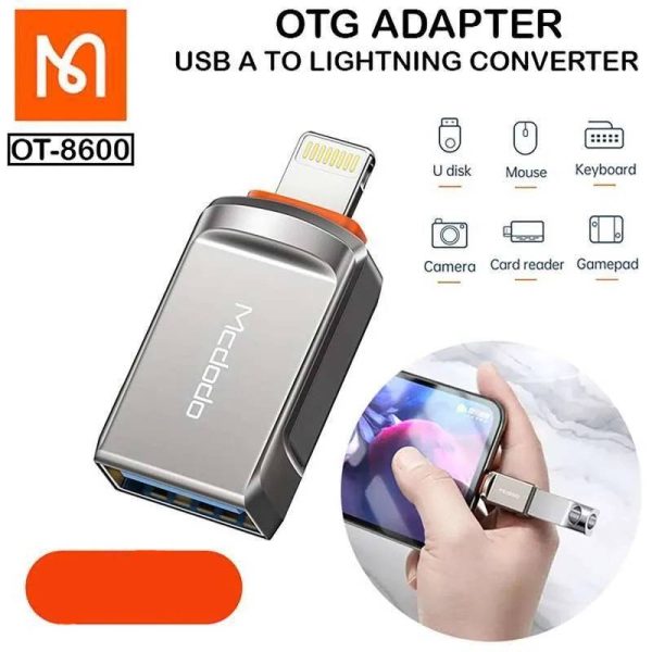 مبدل USB به لایتینینگ مک دودو مدل MCDODO OT-8600