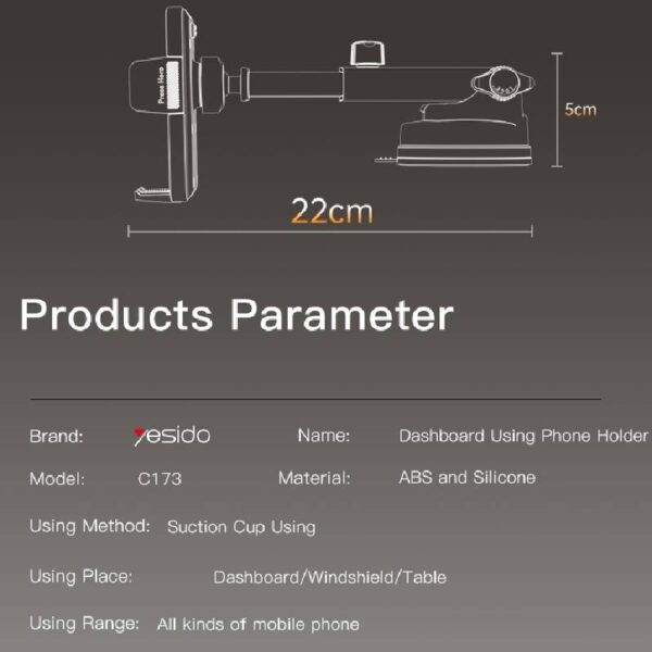 هولدر و پایه نگهدارنده خودرو یسیدو مدل Yesido C173