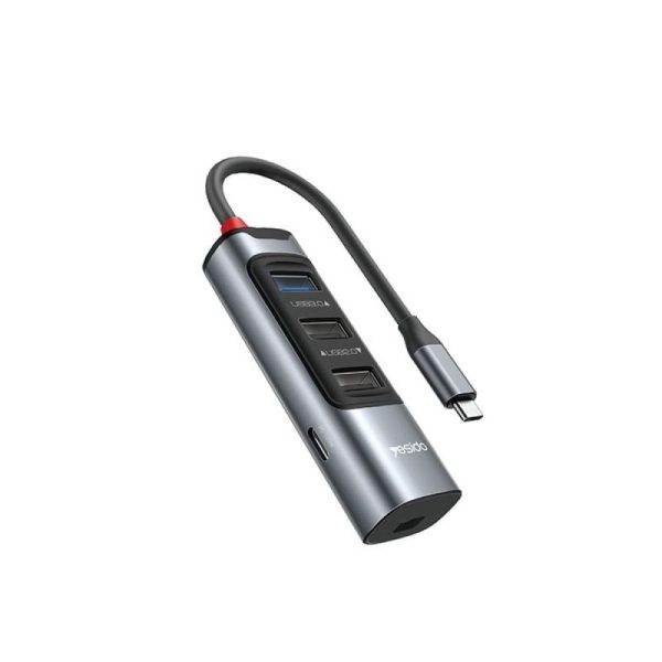 هاب 5 پورت usb-c یسیدو مدل HB24