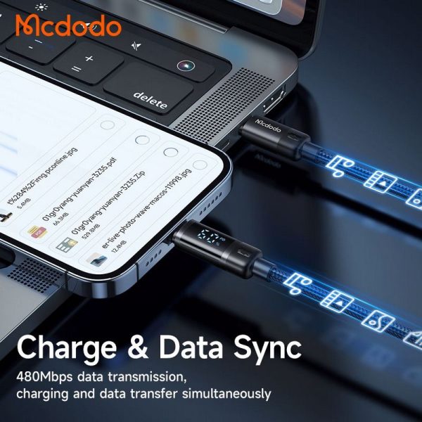 کابل شارژ USB-C به لایتنینگ دیجیتالی مکدودو مدل CA-5210