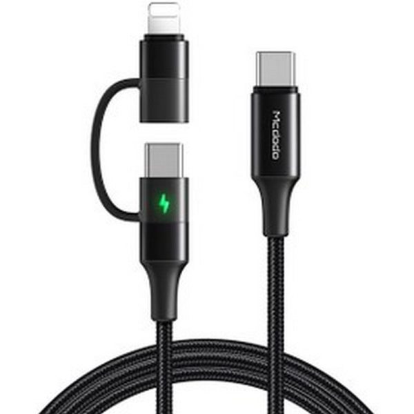 کابل شارژ USB-C به لایتنینگ/USB-C مک دودو مدل CA-7120