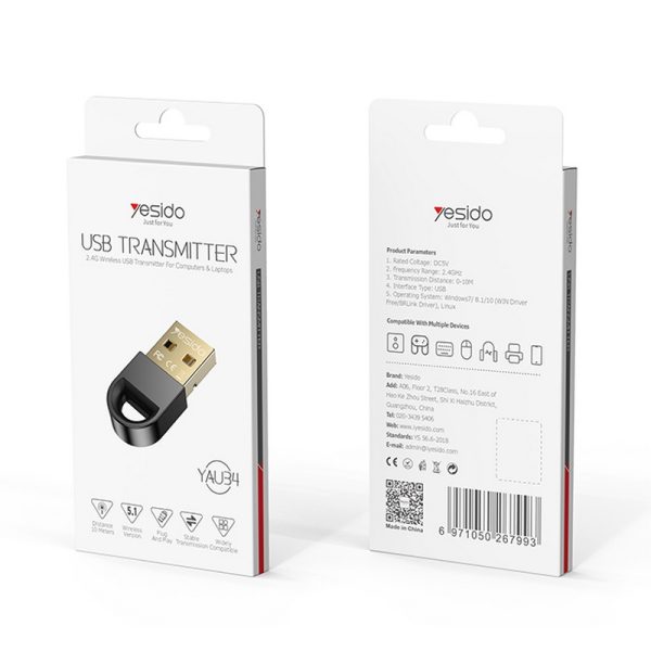 دانگل بلوتوث USB یسیدو مدل YAU34