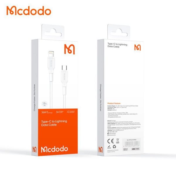 کابل تبدیل USB-C به لایتنینگ مک دودو مدل CA-7290
