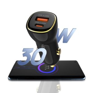 شارژر فندکی 60 وات الدینیو مدل C103 به همراه کابل USB-C