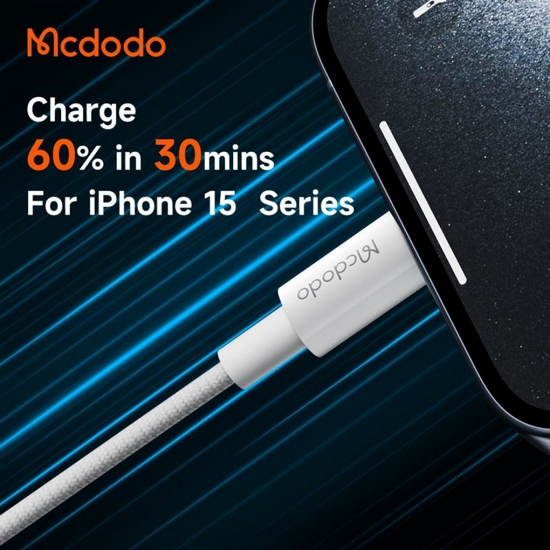 کابل شارژ USB-C مک دودو مدل 60W CA-277 طول 1.2 متر